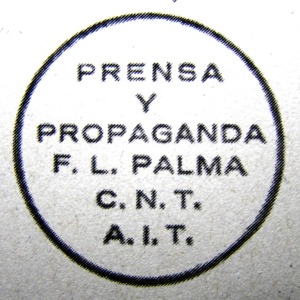 F.L. de Palma CNT, premsa i propaganda.
